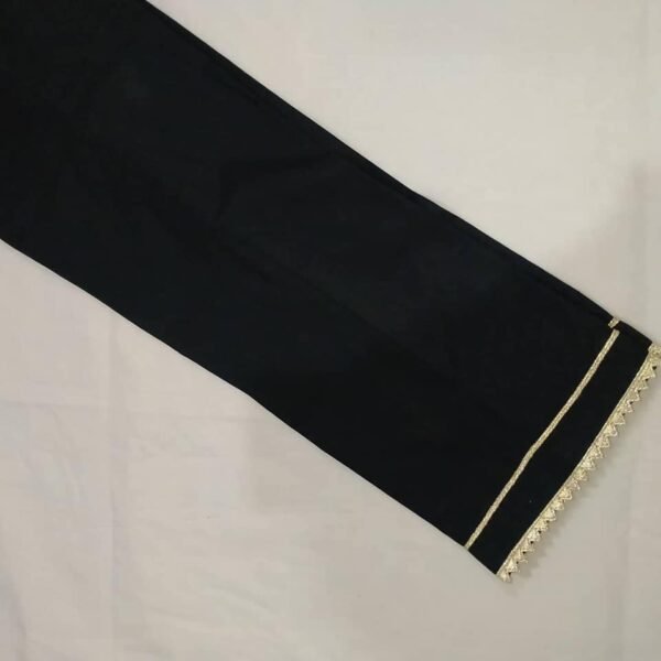 Plain Black Trousers - Image 3